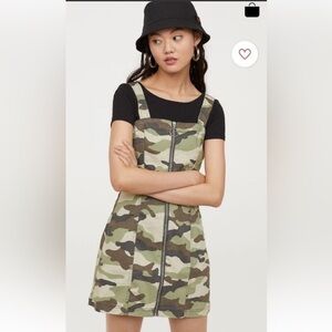 NWOT Camo overall dress